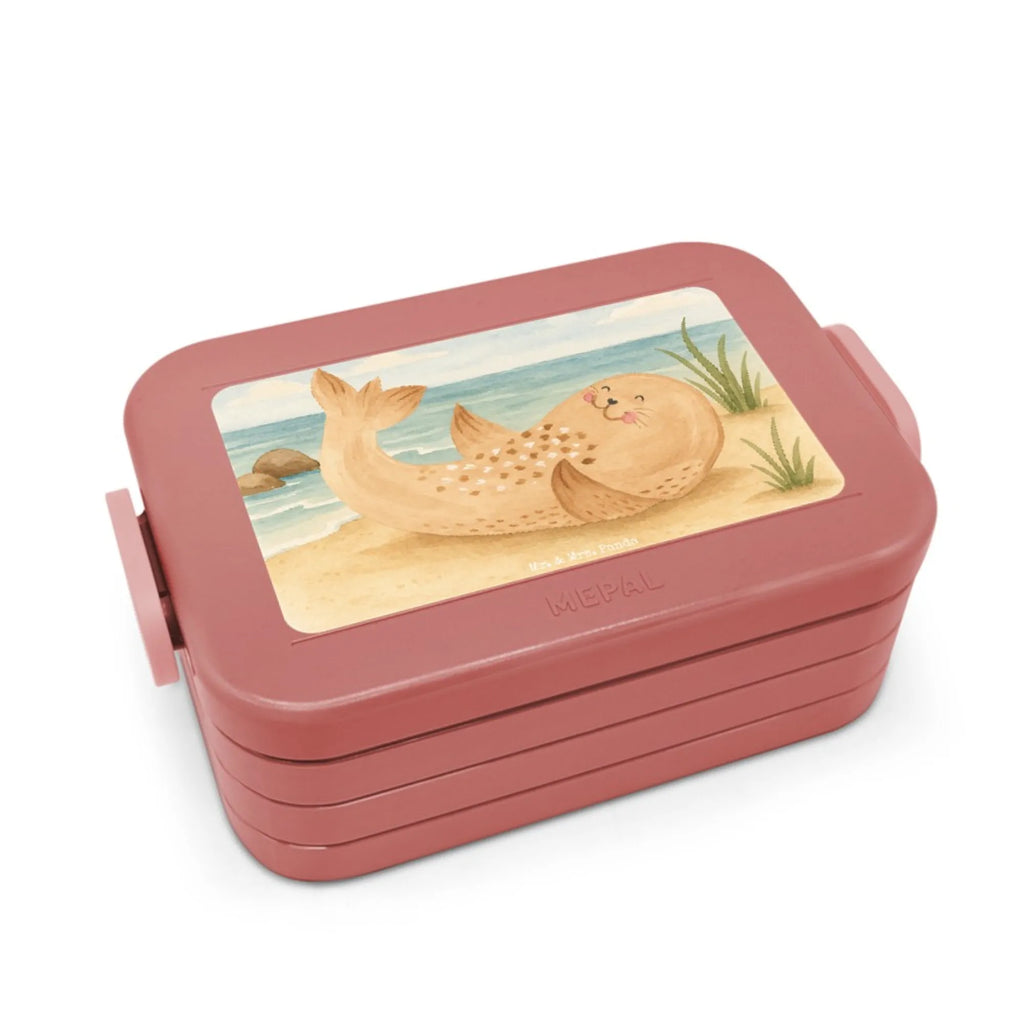 MEPAL Bentobox Robbe Liegen Design Lunchbox, Bentobox, Brotdose, Tiermotive, Gute Laune, lustige Sprüche, Tiere, Robben, Ostsee, Strand, Meerestier, Seehund, Freude, Lachen, Robbe, Nordsee