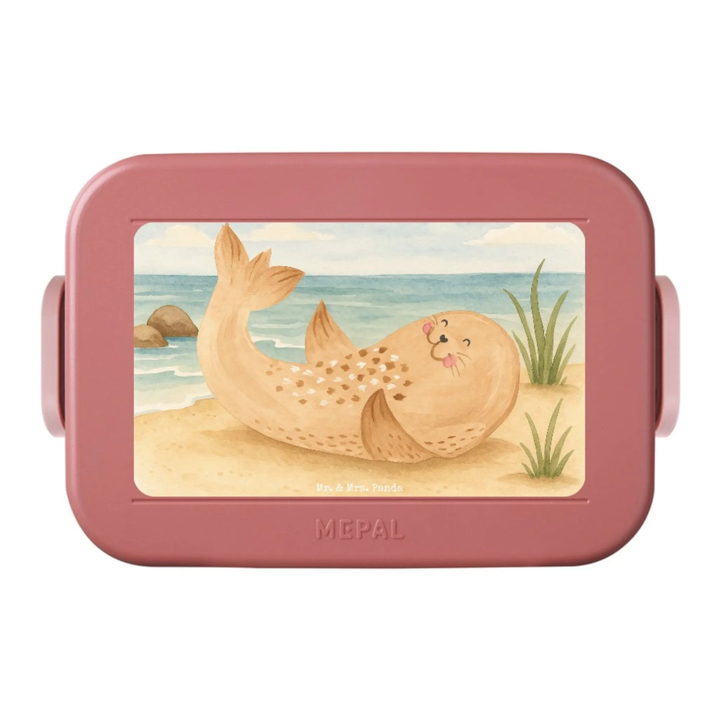 MEPAL Bentobox Robbe Liegen Design Lunchbox, Bentobox, Brotdose, Tiermotive, Gute Laune, lustige Sprüche, Tiere, Robben, Ostsee, Strand, Meerestier, Seehund, Freude, Lachen, Robbe, Nordsee