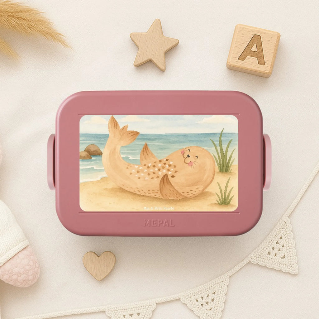 MEPAL Bentobox Robbe Liegen Design Lunchbox, Bentobox, Brotdose, Tiermotive, Gute Laune, lustige Sprüche, Tiere, Robben, Ostsee, Strand, Meerestier, Seehund, Freude, Lachen, Robbe, Nordsee
