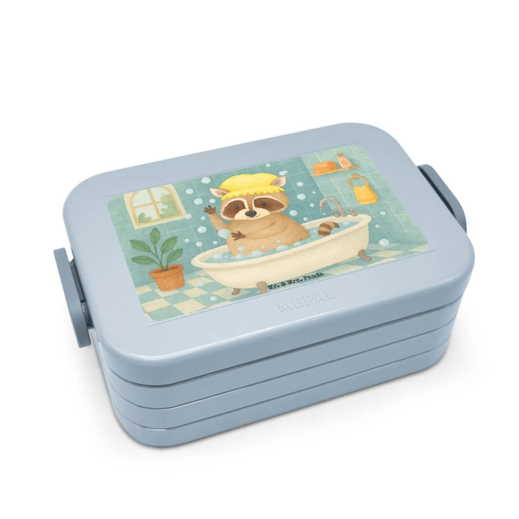 MEPAL Bentobox Waschbär Design Bentobox, Lunchbox, Brotdose, Tiermotive, Gute Laune, lustige Sprüche, Tiere, Plan, Waschbär, Tagträumen, waschen, Fröhlich, Seifenblasen