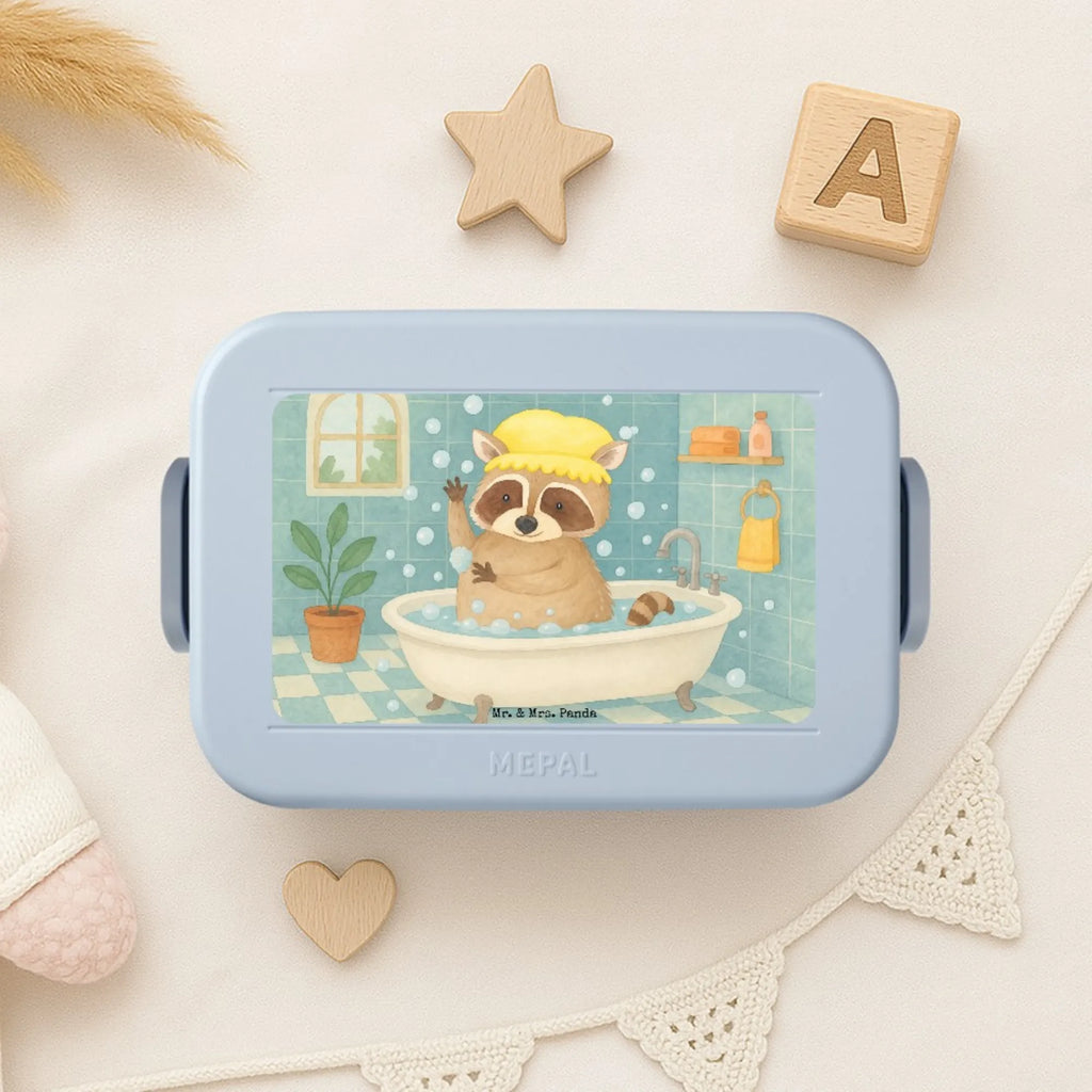 MEPAL Bentobox Waschbär Design Bentobox, Lunchbox, Brotdose, Tiermotive, Gute Laune, lustige Sprüche, Tiere, Plan, Waschbär, Tagträumen, waschen, Fröhlich, Seifenblasen