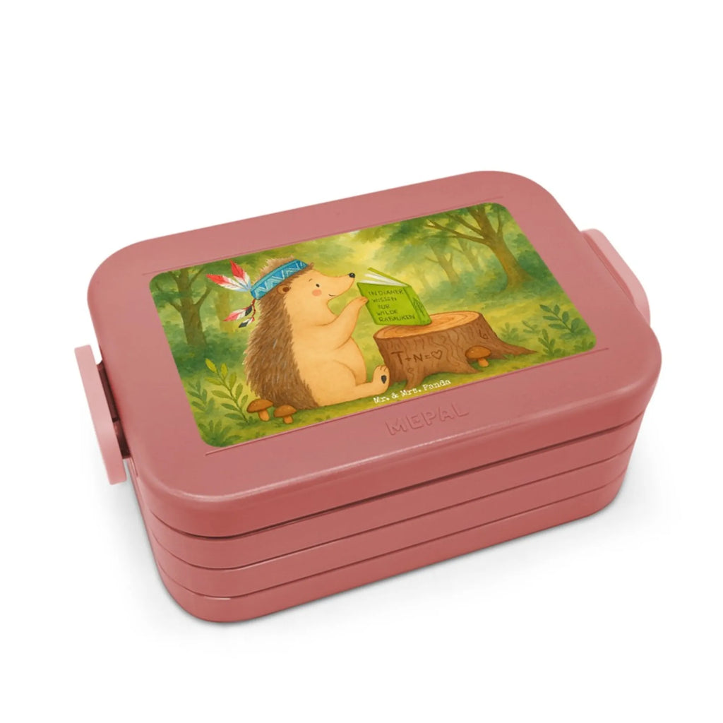 MEPAL Bentobox Igel Federschmuck Design Brotdose, Bentobox, Lunchbox, Waldtiere, Tiere, Lagerfeuer, Indianer, Camping, Igel, Abenteuer