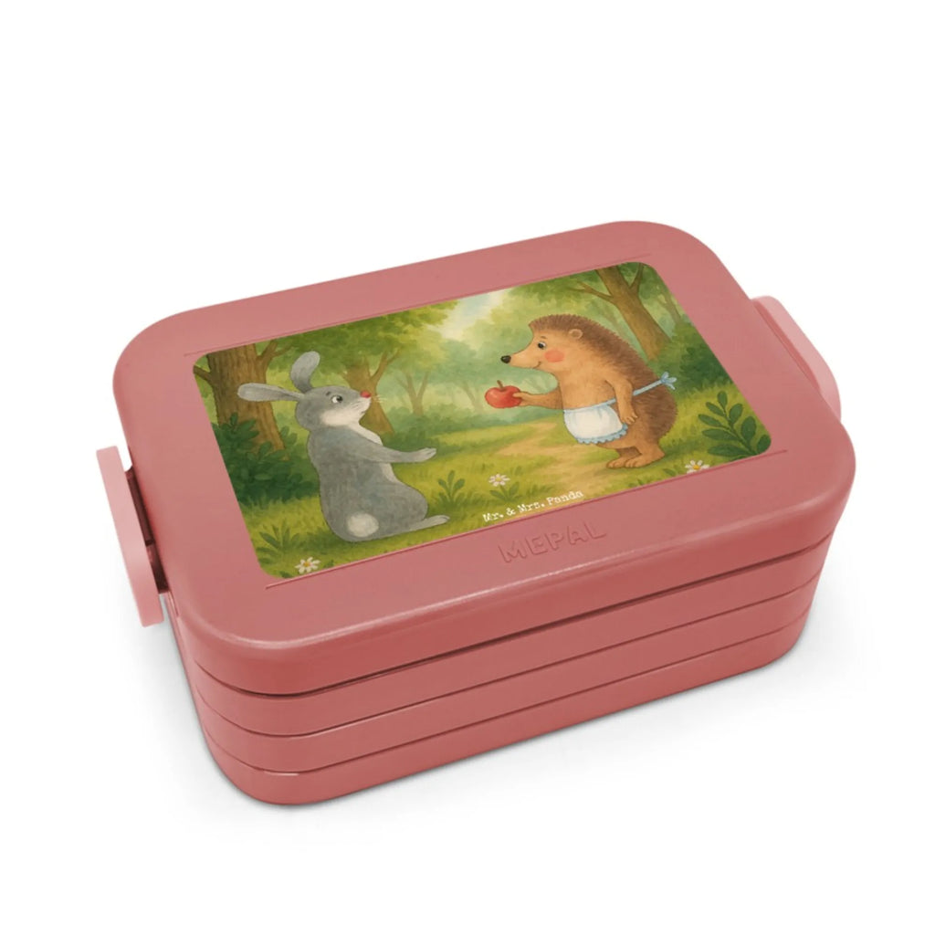 MEPAL Bentobox Hase Igel Design Lunchbox, Brotdose, Bentobox, Tiermotive, Gute Laune, lustige Sprüche, Tiere, Spruch romantisch, Trösten, Liebe Spruch, Igel und Hase, Trennungsschmerz, Herzschmerz, Liebeskummer Geschenk, Hase, Igel