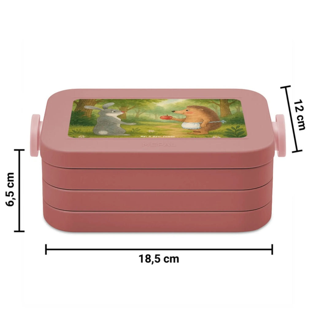 MEPAL Bentobox Hase Igel Design Lunchbox, Brotdose, Bentobox, Tiermotive, Gute Laune, lustige Sprüche, Tiere, Spruch romantisch, Trösten, Liebe Spruch, Igel und Hase, Trennungsschmerz, Herzschmerz, Liebeskummer Geschenk, Hase, Igel
