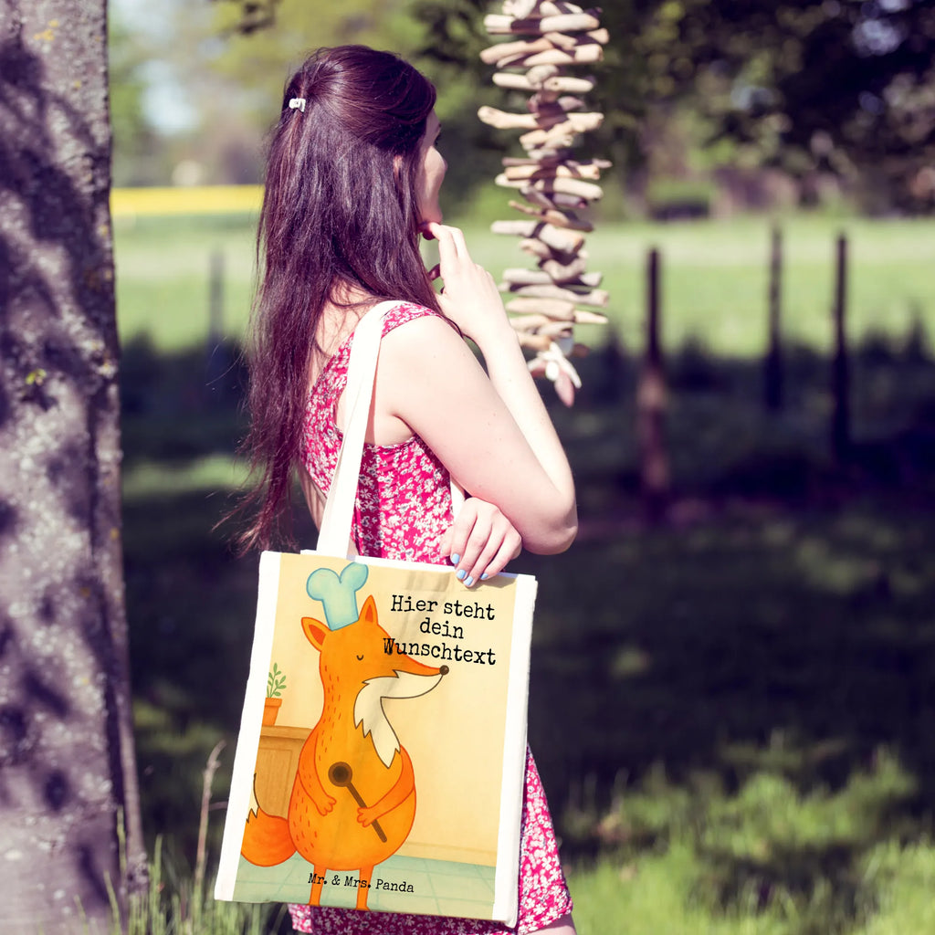 Personalised tote bag Fox A cook Design fox, foxes, forest wildlife, clever as a fox, animal lover, Slogan funny, Cook gift, Kitchen decoration, Fox, Chefs, Party slogan, Kitchen slogan, Baker, funny