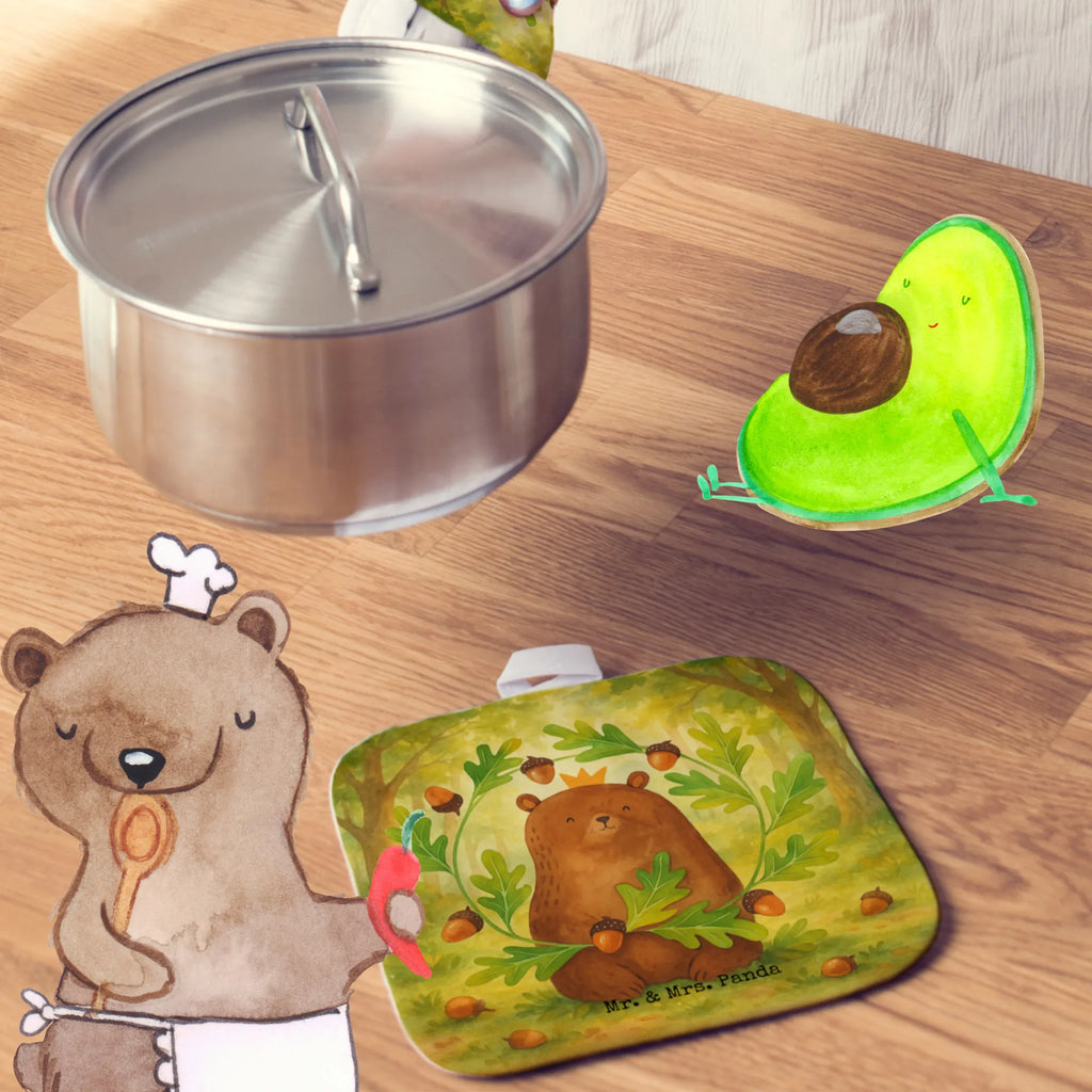 Pot holder bear king Design oven glove, cooking, oven mitts, kitchen, oven cloth set, baking, gloves, potholders, set, bear, teddy, teddy bear, cuddly toy, Father, Daddy Bear, Dad, Bear, best daddy, world best daddy, Daddy, Father's Day