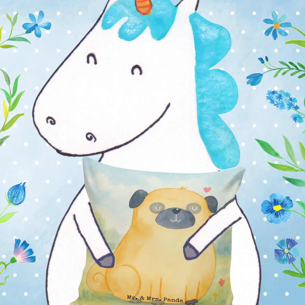 40x40 poduszka Mops Design Pies, motyw psa, zwierzę domowe, rasa psa, miłośnik zwierząt, właściciel psa, powiedzenia