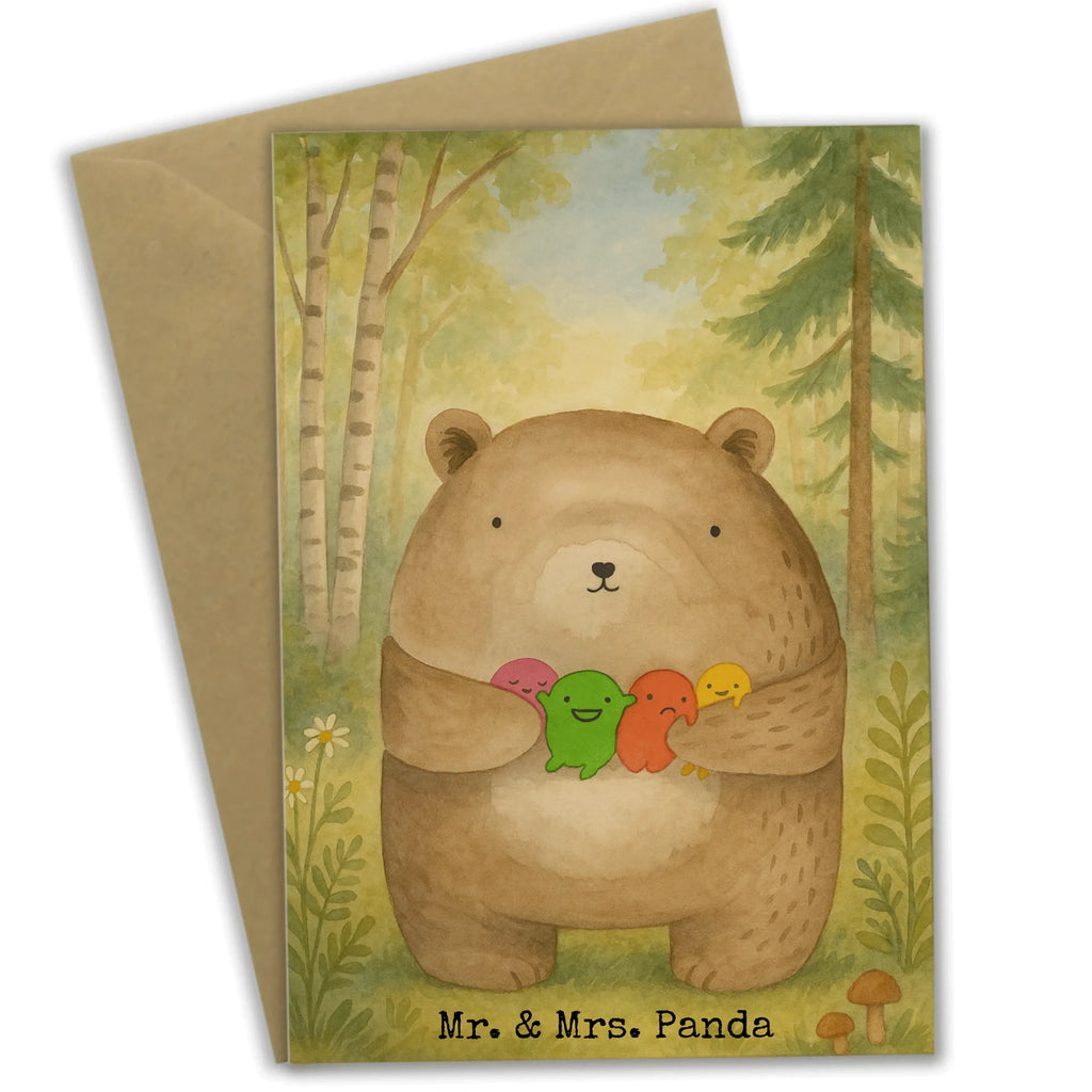 Greetings card bear Feeling Design folding card, invitation card, greeting card, wedding card, birthday card, bear, teddy, teddy bear, cuddly toy, Bear, Madness