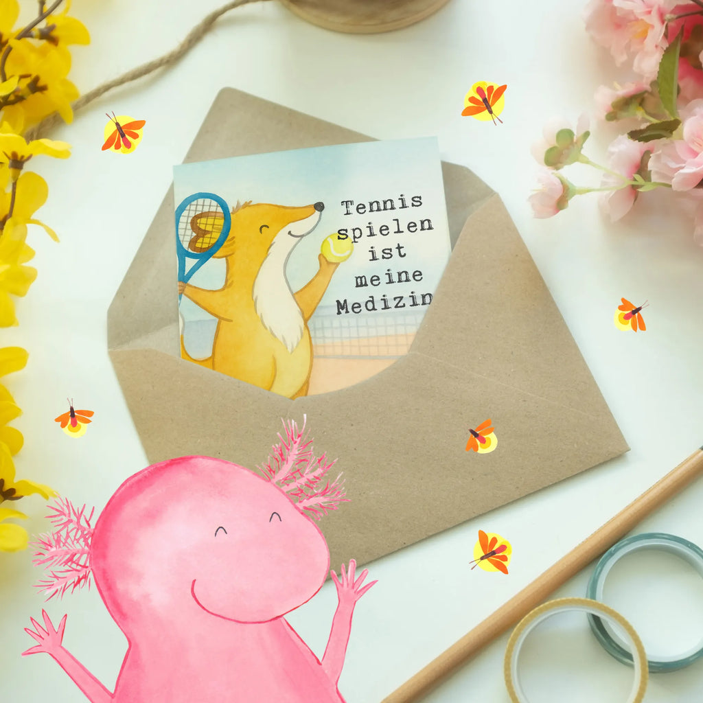 Kartka okolicznościowa lis Grać w tenisa Design Karte, Klappkarte, Einladungskarte, Grußkarte, Ansichtskarten, Geburtstagskarte, Glückwunschkarte, Hochzeitskarte, Geschenk, Sport, Sportart, Hobby, Schenken, Danke, Dankeschön, Auszeichnung, Gewinn, Sportler, Tennis spielen, Tennis Turnier, Ballsportart, Tennisclub, Tennisverein