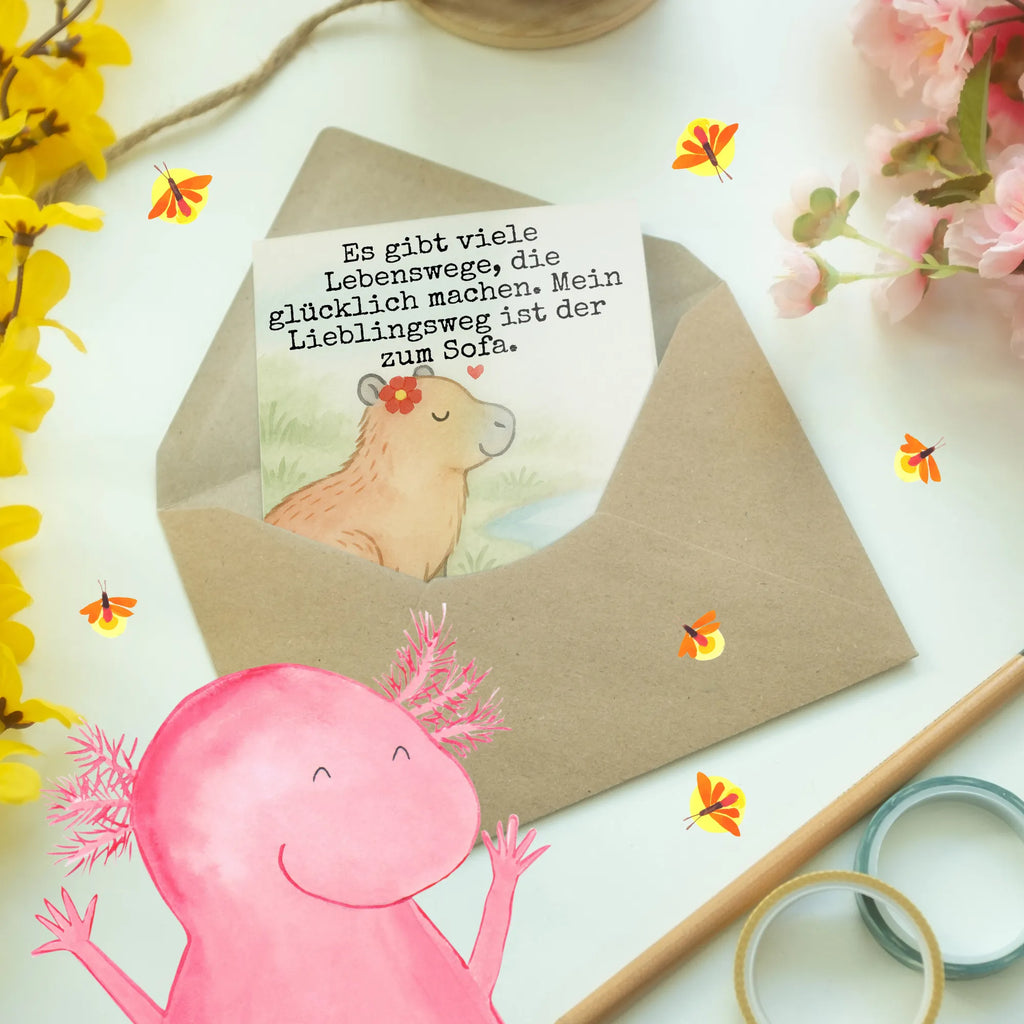 Greetings card Capybara flower Design birthday card, wedding card, folding card, greeting card, invitation card, small animals, cute, funny, cute animal motives, hand drawn, small world, funny sayings, good mood, happy, gifts, gift ideas, special gifts, animal lover, card