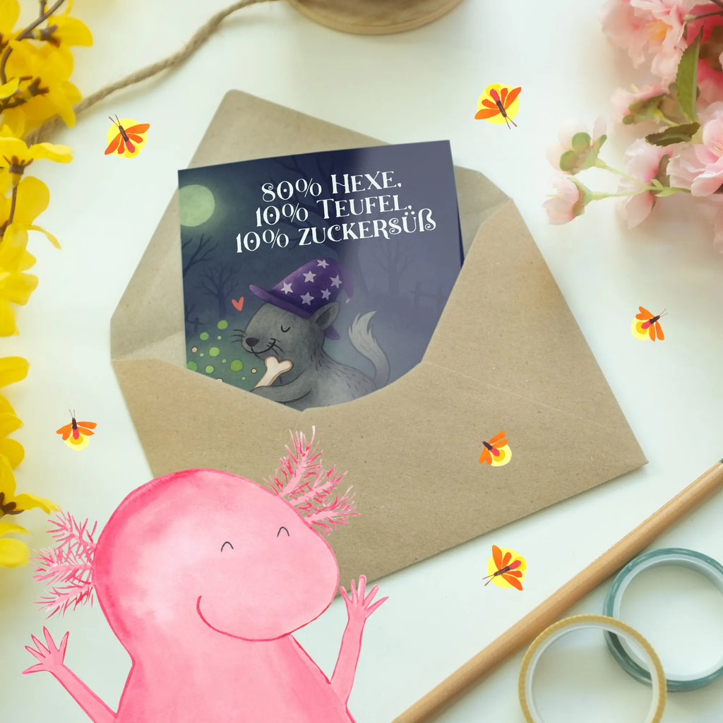Grußkarte Kater Hexenkessel Design Klappkarte, Ansichtskarten, Karte, Grußkarte, Glückwunschkarte, Hochzeitskarte, Geburtstagskarte, Einladungskarte, Halloween, Deko, Martinssingen, Dekoration, Geschenke, Schenken, Hexe, Zaubern, Hexenkessel, Zaubertrank, Kater