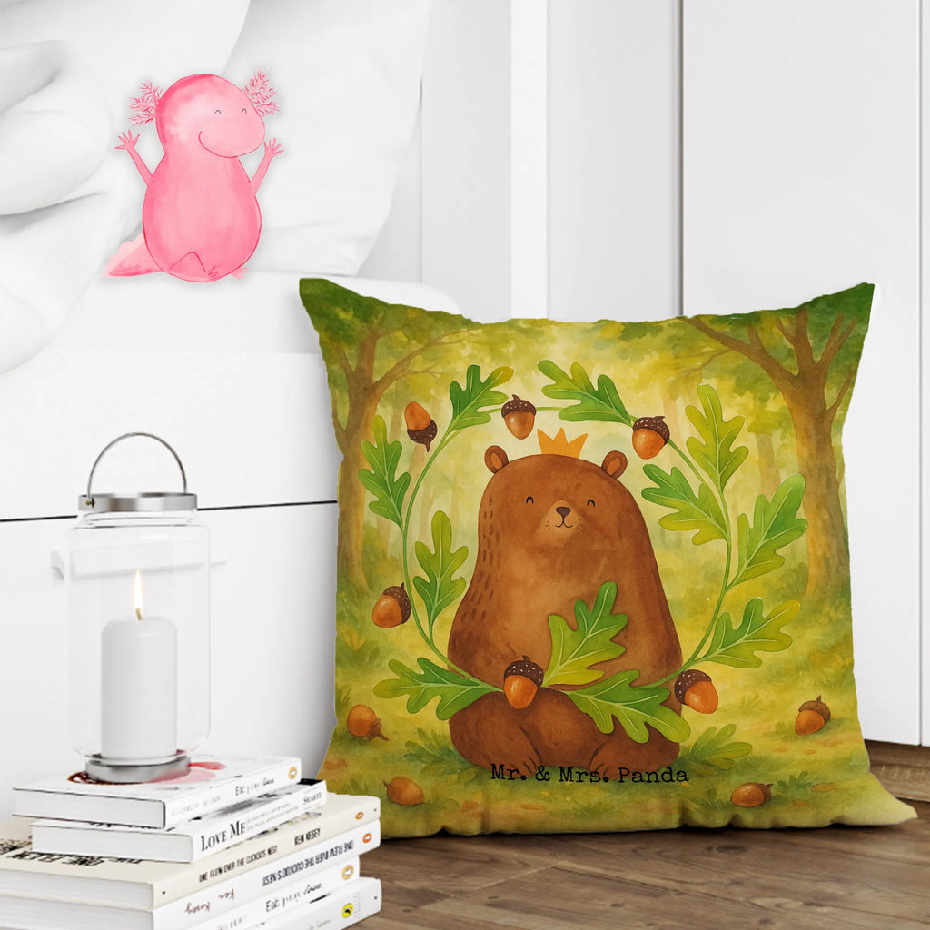 Cushion bear king Design fluffy, bedroom, pad, settee, 40x40, soft, pillows, 40 x 40, bed, pillow case, cushion, couch, Pillow, sofa, bear, teddy, teddy bear, cuddly toy, best daddy, world best daddy, Daddy Bear, Dad, Father, Bear, Father's Day, Daddy