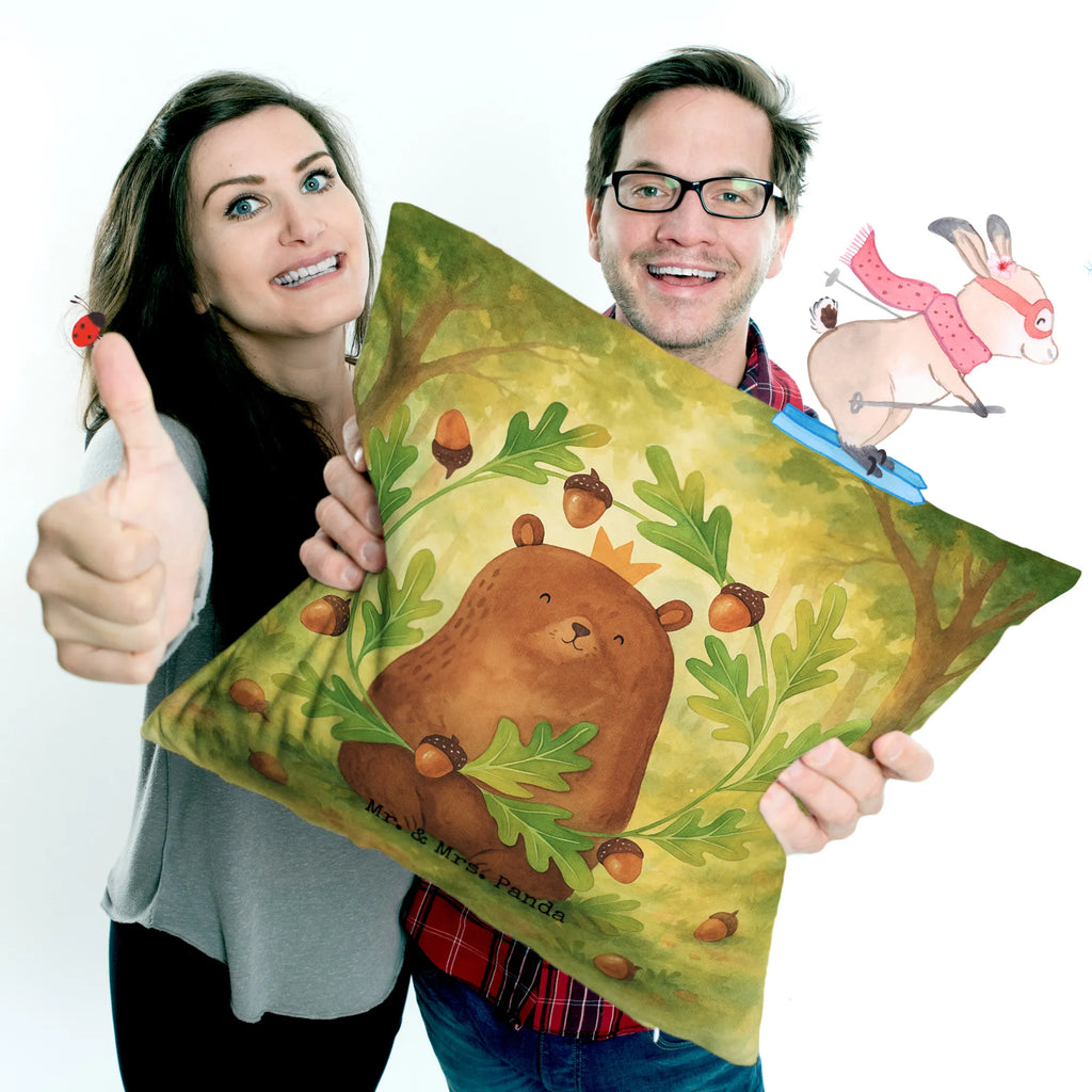 Cushion bear king Design fluffy, bedroom, pad, settee, 40x40, soft, pillows, 40 x 40, bed, pillow case, cushion, couch, Pillow, sofa, bear, teddy, teddy bear, cuddly toy, best daddy, world best daddy, Daddy Bear, Dad, Father, Bear, Father's Day, Daddy