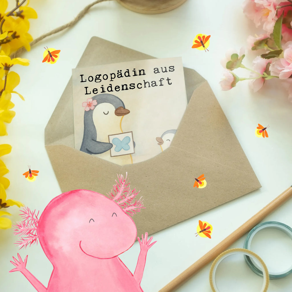 Greetings card speech therapist Passion Design greeting card, folding card, invitation card, wedding card, birthday card, gift, gift idea, best, farewell gift, passing exam, anniversary, retirement, promotion, job start, sayings, funny, profession