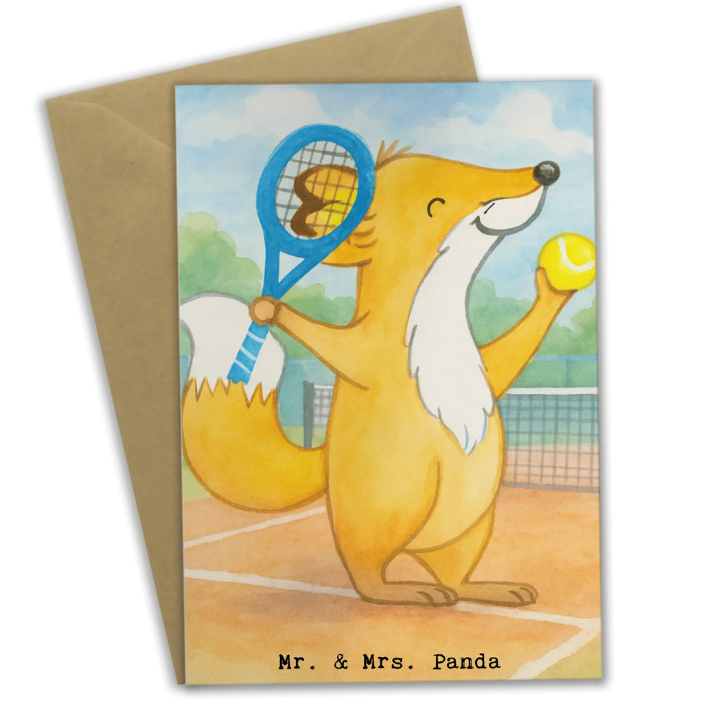 Kartka okolicznościowa lis Grać w tenisa Design Karte, Klappkarte, Einladungskarte, Grußkarte, Ansichtskarten, Geburtstagskarte, Glückwunschkarte, Hochzeitskarte, Geschenk, Sport, Sportart, Hobby, Schenken, Danke, Dankeschön, Auszeichnung, Gewinn, Sportler, Tennis spielen, Tennis Turnier, Ballsportart, Tennisclub, Tennisverein