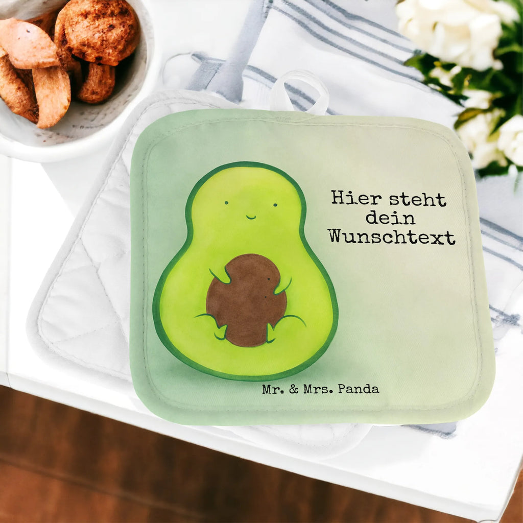 Personalised pot holder avocado core Design avocado, vegetables, seed, avocado seed, plant, saying life