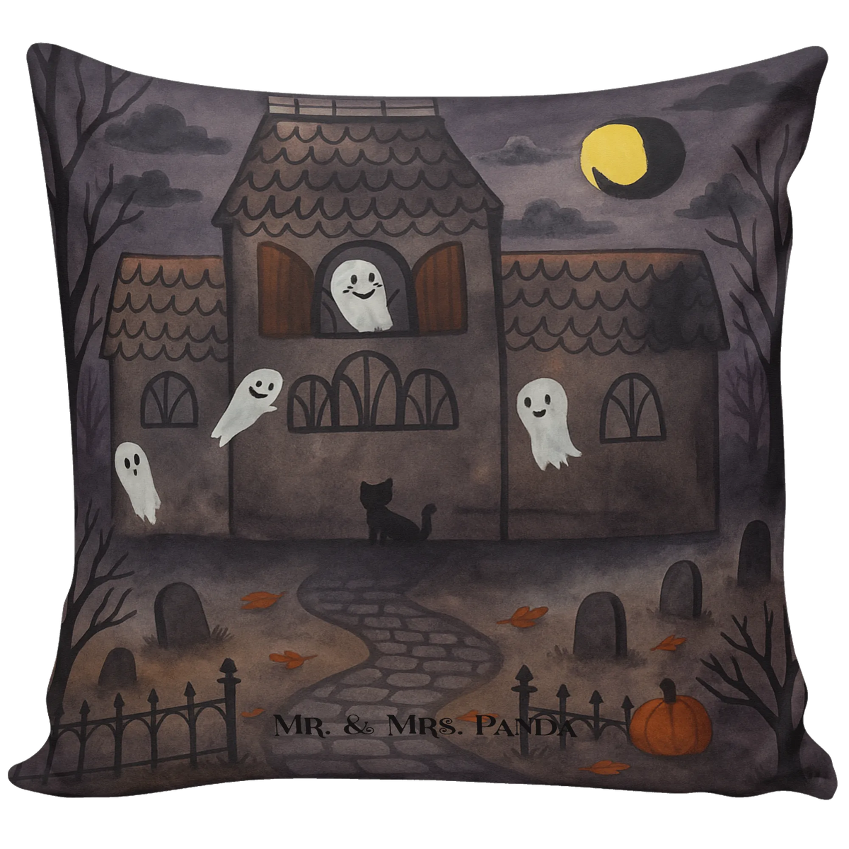 Cushion Ghosts Villa Design cushion, Pillow, bedroom, 40 x 40, pillows, 40x40, soft, pillow case, couch, sofa, pad, settee, bed, fluffy, Halloween, decoration, Martin singing, decor, gifts, giving