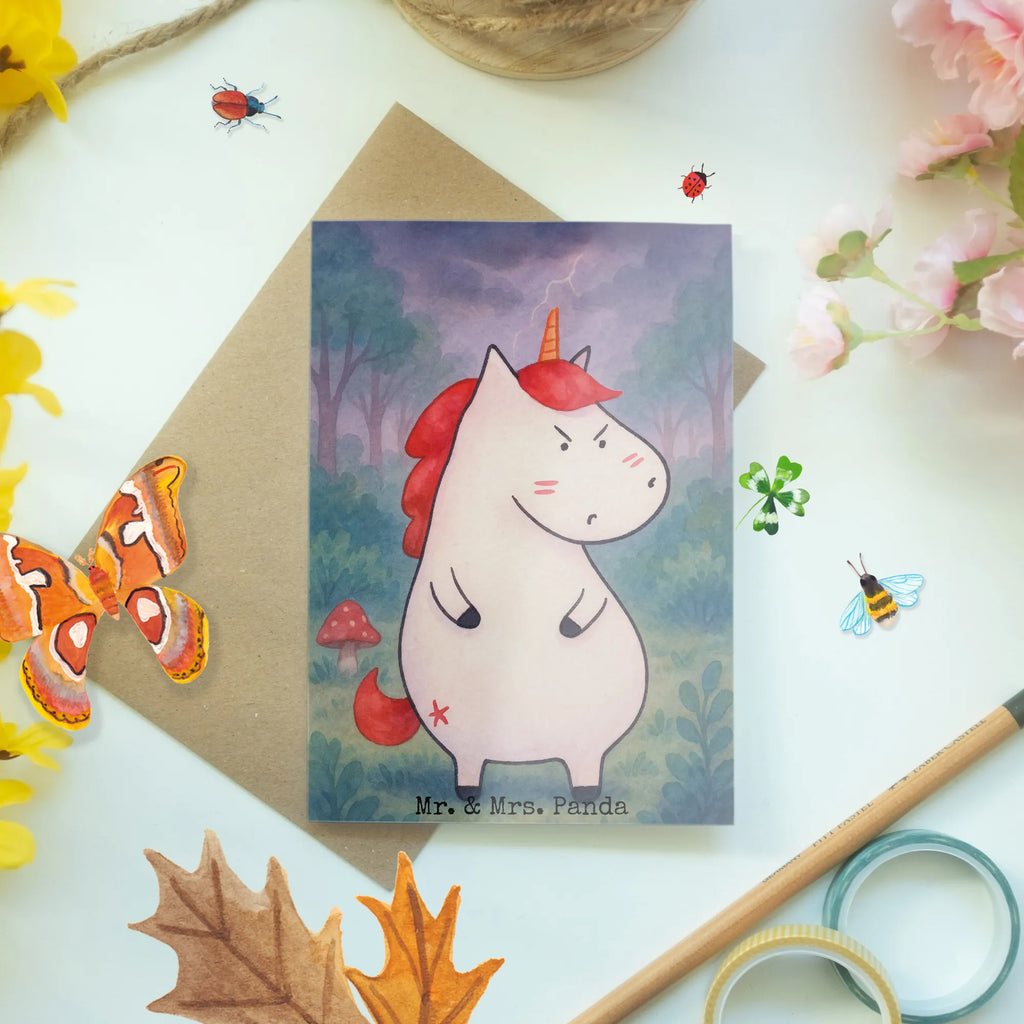 Kartka okolicznościowa Jednorożec gniew Design Jednorożec, jednorożce, dekoracje jednorożca, jednorożec