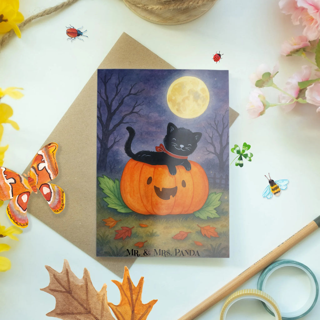 Greetings card Black Cat Design greeting card, invitation card, wedding card, birthday card, folding card, Halloween, decoration, Martin singing, decor, gifts, giving