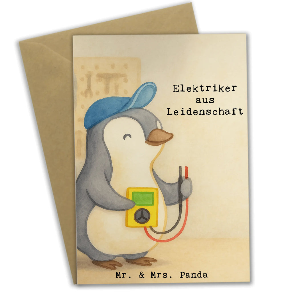 Greetings card Electrician Passion Design folding card, wedding card, greeting card, invitation card, birthday card, gift, gift idea, best, farewell gift, passing exam, anniversary, retirement, promotion, job start, sayings, funny, profession