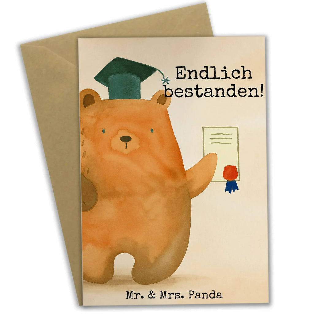 Grußkarte Bär Prüfung Design Grußkarte, Klappkarte, Einladungskarte, Glückwunschkarte, Hochzeitskarte, Geburtstagskarte, Karte, Ansichtskarten, Bär, Teddy, Teddybär, Abitur, Prüfungen, Prüfung bestanden, Abschluss, Zeugnis, Abschlusszeugnis