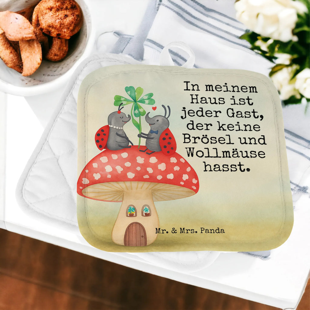 2er Set Topflappen  Marienkäfer Fliegenpilz Design Topflappen, Topfuntersetzer, Ofenhandschuh, Topflappen Set, Topflappen lustig, Topflappen mit Spruch, Ofenhandschuhe, Topfhandschuhe, Topfhandschuh, Topflappenset, Topflappen 2er Set, Schöne Topflappen, Tiermotive, Gute Laune, lustige Sprüche, Tiere, Haus, Wohnung, zuhause, Fliegenpilz, Marienkäfer, Fleigenpilzhaus