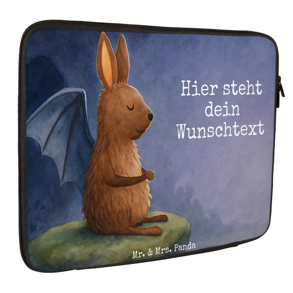 Personalized Notebook Bag bat Sit Design small animals, cute, funny, cute animal motives, hand drawn, small world, funny sayings, good mood, happy, gifts, gift ideas, special gifts, animal lover, card, motivation, bats, relax, bat