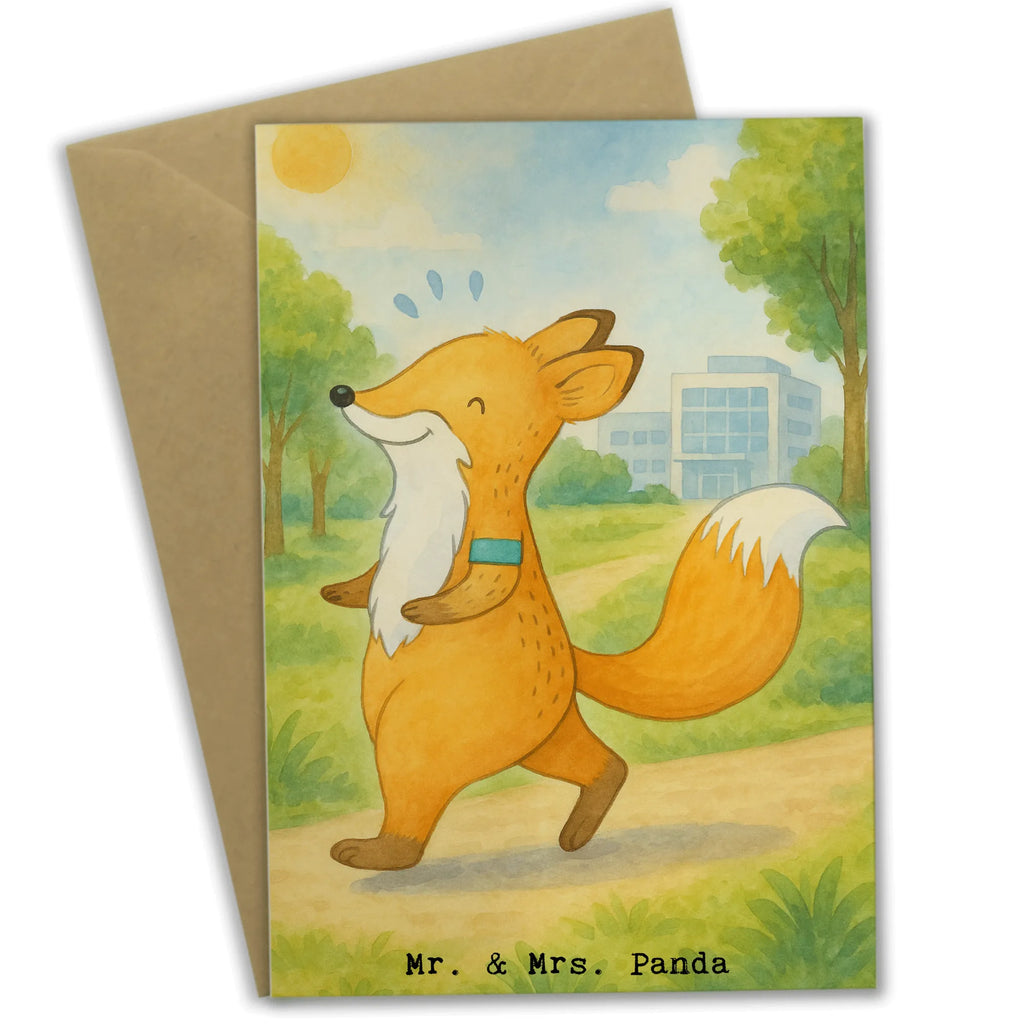 Grußkarte Fuchs Joggen Design Karte, Geburtstagskarte, Hochzeitskarte, Ansichtskarten, Einladungskarte, Klappkarte, Glückwunschkarte, Grußkarte, Geschenk, Sport, Sportart, Hobby, Schenken, Danke, Dankeschön, Auszeichnung, Gewinn, Sportler, Laufsport, Laufen, Dauerlauf, Joggen