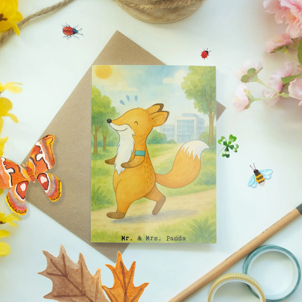 Grußkarte Fuchs Joggen Design Karte, Geburtstagskarte, Hochzeitskarte, Ansichtskarten, Einladungskarte, Klappkarte, Glückwunschkarte, Grußkarte, Geschenk, Sport, Sportart, Hobby, Schenken, Danke, Dankeschön, Auszeichnung, Gewinn, Sportler, Laufsport, Laufen, Dauerlauf, Joggen