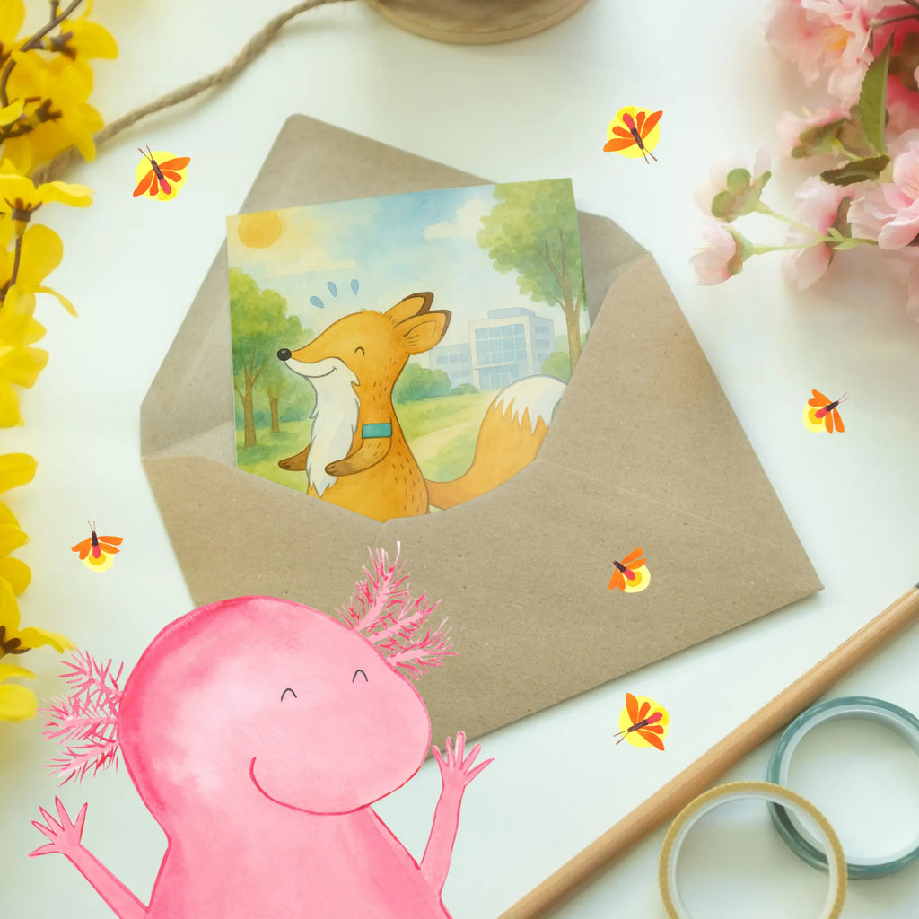 Grußkarte Fuchs Joggen Design Karte, Geburtstagskarte, Hochzeitskarte, Ansichtskarten, Einladungskarte, Klappkarte, Glückwunschkarte, Grußkarte, Geschenk, Sport, Sportart, Hobby, Schenken, Danke, Dankeschön, Auszeichnung, Gewinn, Sportler, Laufsport, Laufen, Dauerlauf, Joggen