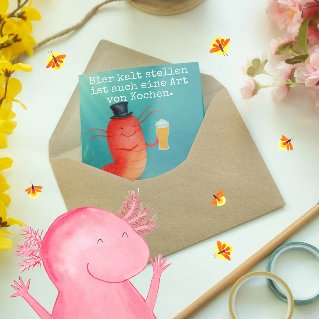 Grußkarte Hummer Weizen Design Ansichtskarten, Einladungskarte, Klappkarte, Glückwunschkarte, Karte, Hochzeitskarte, Grußkarte, Geburtstagskarte, Meerestiere, Meer, Urlaub, Junggeselle, Wirtschaft, Männerhaushalt, Garnelen, Kochen, Bier, Kneipe, Gasthaus, Junggesellin, Garnele, Bierliebhaber