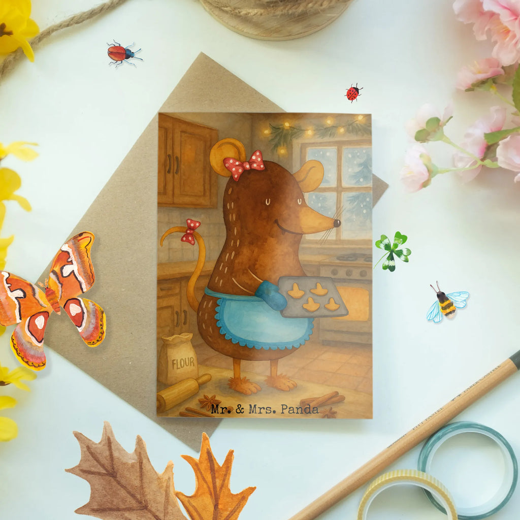 Grußkarte Maus Kekse Design Einladungskarte, Karte, Klappkarte, Hochzeitskarte, Glückwunschkarte, Geburtstagskarte, Ansichtskarten, Grußkarte, Winter, Weihnachten, Weihnachtsdeko, Nikolaus, Advent, Heiligabend, Wintermotiv, Weihnachtsbäckerei, backen, Plätzchen, Kekse, Weihnachtskekse, Chaosqueen, Maus