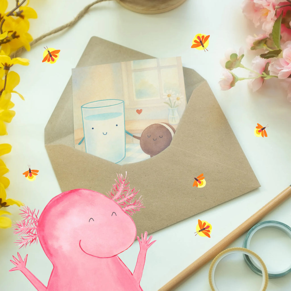 Greetings card milk biscuit Design greeting card, invitation card, wedding card, birthday card, folding card, small animals, cute, funny, cute animal motives, hand drawn, small world, funny sayings, good mood, happy, gifts, gift ideas, special gifts, animal lover, card, invitation breakfast, motif sweet, milk, perfect couple, romantic, coffee, cookies, cookie, biscuit, Milk