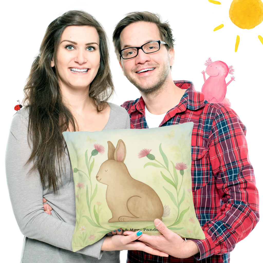 Cushion Hare Sit Design cushion, pillow case, couch, fluffy, sofa, bed, pad, 40x40, soft, pillows, Pillow, bedroom, 40 x 40, settee, Easter, Easter bunny, Easter flower, Greetings, Easter greetings, Hare, Happy Easter, Love, Rabbit