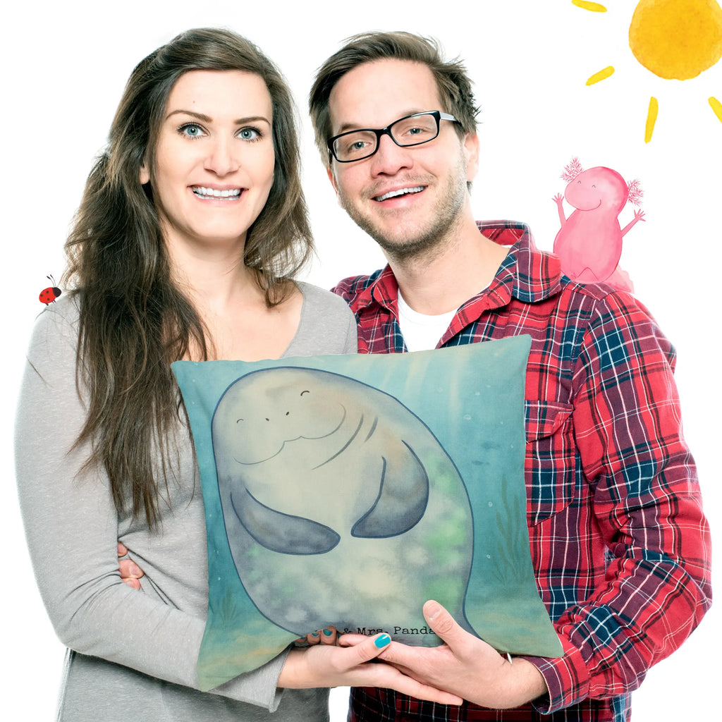 Cushion manatee happy Design pillows, pillow case, fluffy, 40 x 40, bedroom, 40x40, cushion, soft, couch, settee, sofa, pad, bed, Pillow, Seafood, aquatic animals, ocean, sea, fish, shells, corals, reef, whale, narwhal, sea urchin, lobster, platypus, turtle, manatee, crocodile, orca, shrimp, gifts for seafood lovers, water world, underwater animals, underwater world, vacation, deep sea, seafood fans, gift ideas, seafood decoration, seafood posters, Satisfaction, Self-love, Respect, Manatees, New start, Girlfriend, Lovesickness, New beginning, Carefulness, Manatee