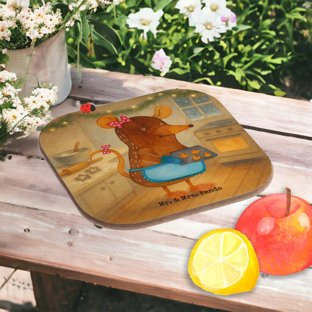 Square coaster Mouse Cookies Design Coasters, glass coasters, party, breakfast, presents, gift, gifts, Winter, Christmas, Christmas time, snow, cookies, mouse, winter, christmas, christmas cookies, baking, chaosqueen, christmas baking