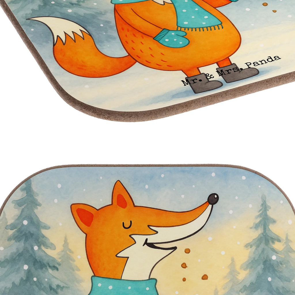 Square coaster Fox biscuit Design presents, party, Coasters, gifts, gift, breakfast, glass coasters, fox, foxes, forest wildlife, clever as a fox, animal lover, winter, cookies, kitchen decoration, christmas time, love, christmas present, baking saying