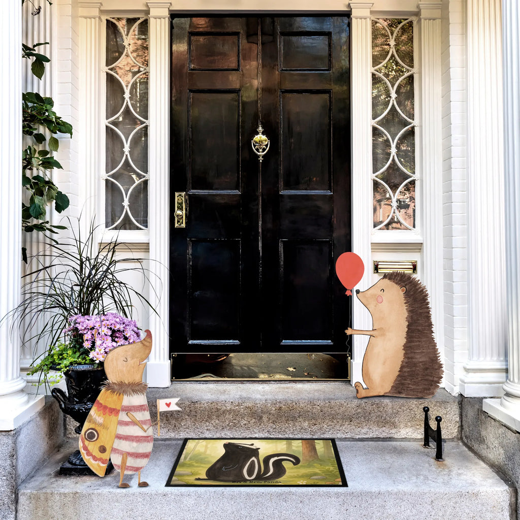 Doormat skunk Sit Design Skunk, slogan, predator, office, stinky, know-it-all, wild animal, skunk, stinker, law