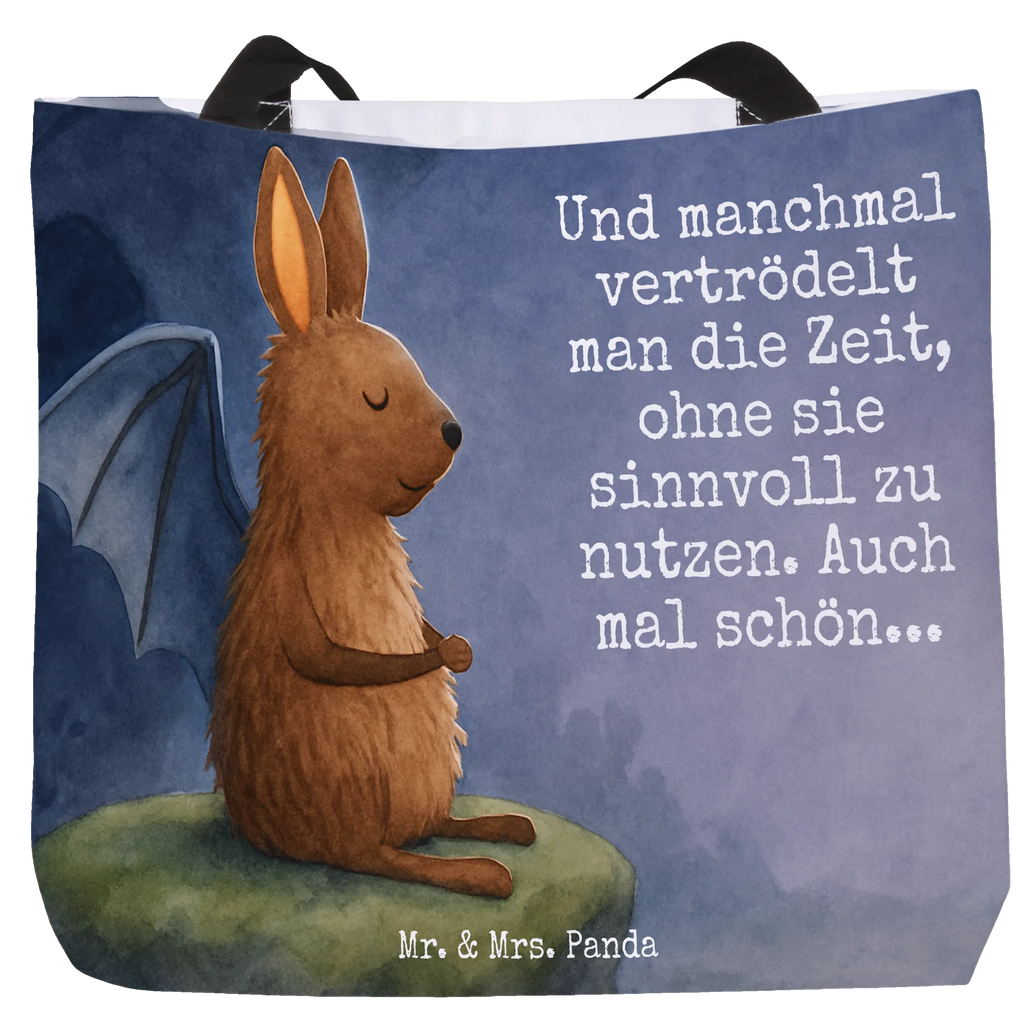 Shopper bat Sit Design Beutel, Einkaufstasche, Tasche, Strandtasche, Einkaufsbeutel, Shopper, Schultasche, Freizeittasche, Tragebeutel, Schulbeutel, Alltagstasche, Tiermotive, Gute Laune, lustige Sprüche, Tiere, Fledermaus, Fledermäuse, Motivation, entspannen