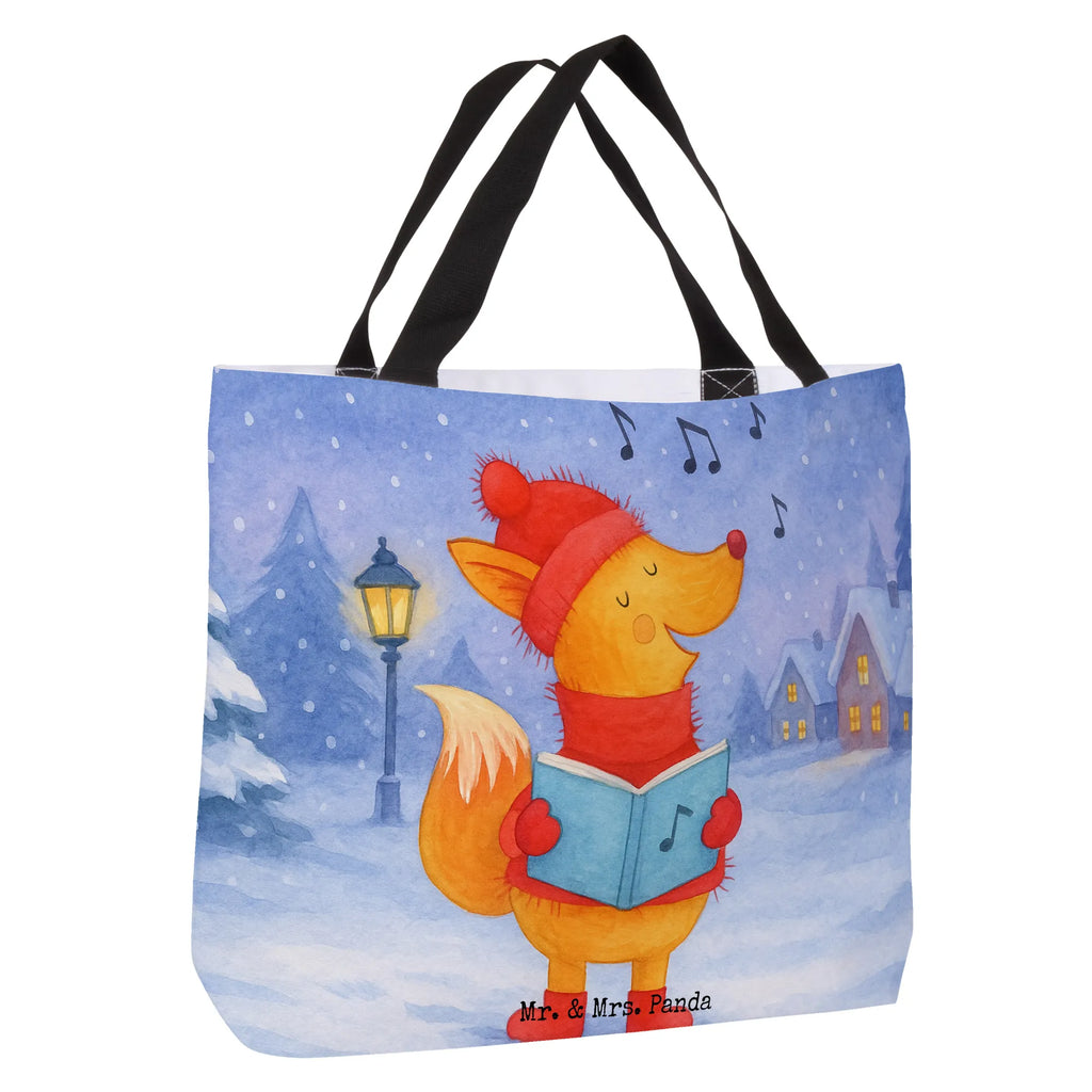 Shopper Fuchs Sänger Design Tragebeutel, Tasche, Einkaufstasche, Schulbeutel, Shopper, Strandtasche, Freizeittasche, Alltagstasche, Beutel, Einkaufsbeutel, Schultasche, Winter, Weihnachten, Weihnachtsdeko, Nikolaus, Advent, Heiligabend, Wintermotiv, Geschenk Sänger, Singen, Füchse, Weihnachtslieder, Fuchs, Sänger