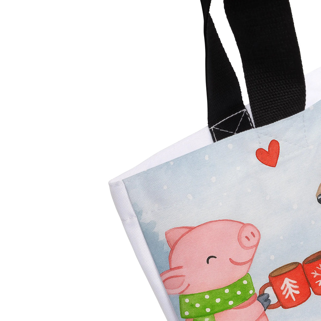 Shopper Glühschwein Sause Design Einkaufstasche, Schultasche, Shopper, Freizeittasche, Einkaufsbeutel, Beutel, Tasche, Tragebeutel, Strandtasche, Alltagstasche, Schulbeutel, Winter, Weihnachten, Weihnachtsdeko, Nikolaus, Advent, Heiligabend, Wintermotiv, Weihnachtszeit, Prost, Alles Gute, Schwein, Bär