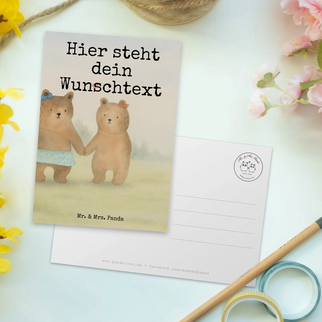 Personalised postcard bear Girlfriend Design bear, teddy, teddy bear, cuddly toy, bear girlfriend best friend love proof of love loves buddy buddy