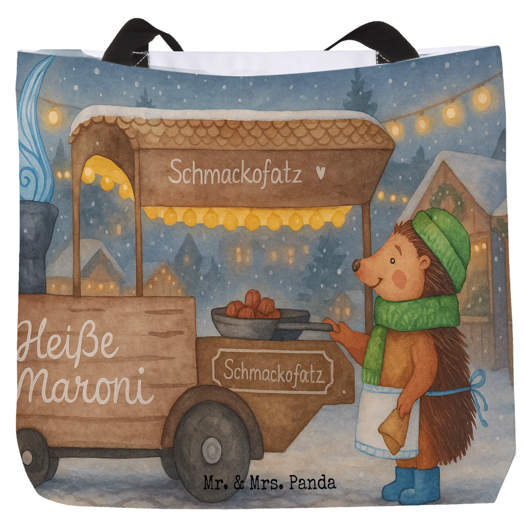 Shopper hedgehog Chestnuts Design Shopper, Tragebeutel, Schulbeutel, Schultasche, Einkaufstasche, Freizeittasche, Beutel, Einkaufsbeutel, Tasche, Strandtasche, Alltagstasche, Winter, Weihnachten, Weihnachtsdeko, Nikolaus, Advent, Heiligabend, Wintermotiv, Kastanien, Maronen, Weihnachtsmarkt, Duft
