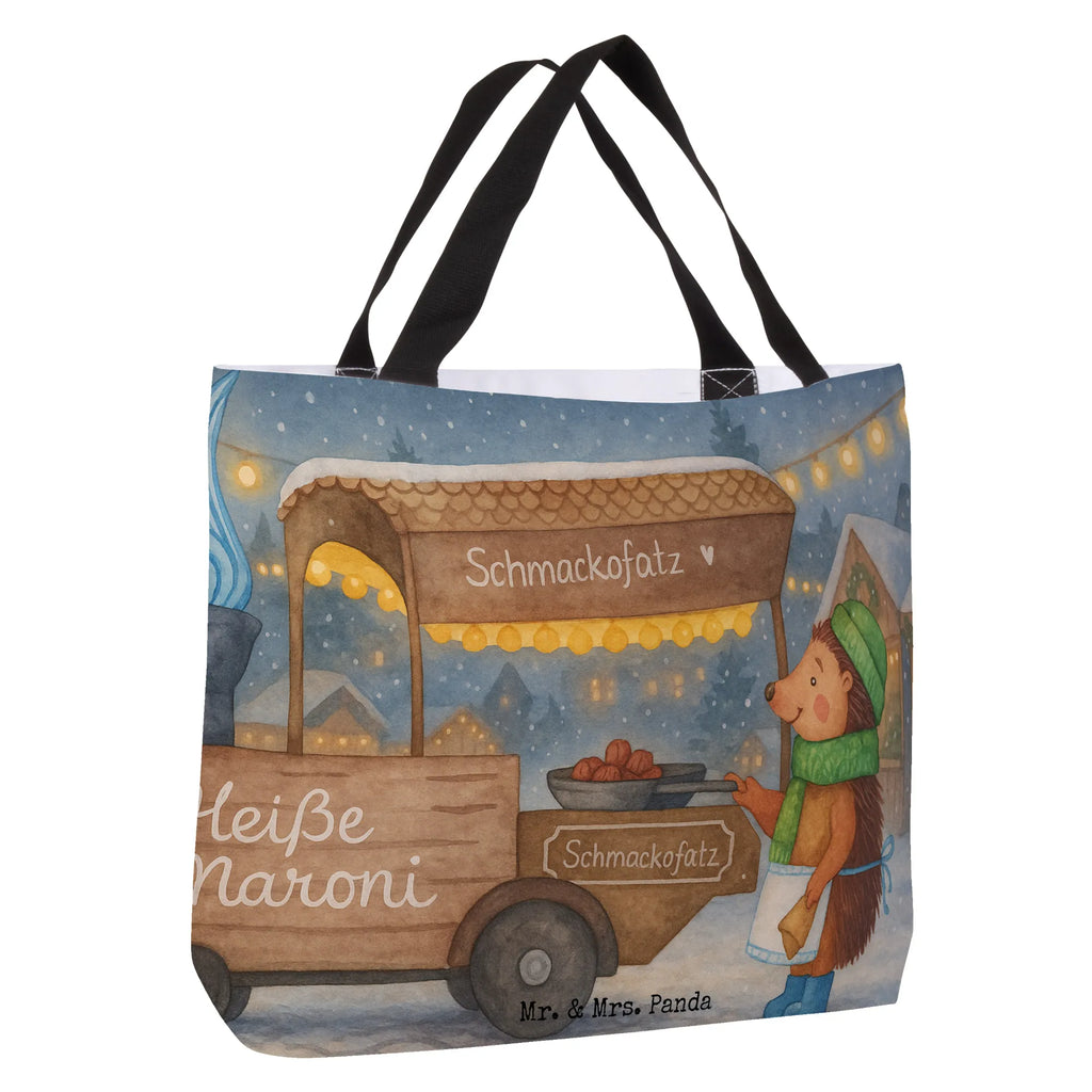Shopper hedgehog Chestnuts Design Shopper, Tragebeutel, Schulbeutel, Schultasche, Einkaufstasche, Freizeittasche, Beutel, Einkaufsbeutel, Tasche, Strandtasche, Alltagstasche, Winter, Weihnachten, Weihnachtsdeko, Nikolaus, Advent, Heiligabend, Wintermotiv, Kastanien, Maronen, Weihnachtsmarkt, Duft