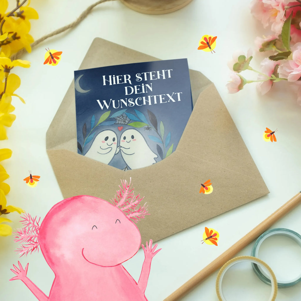 Personalisierte Grußkarte Gespenster  Liebe  Design Grußkarte selber drucken, Personalisiertere Klappkarte, Personalisierte Grußkarte, Grußkarte als Geldgeschenk, Personalisierte Hochzeitskarte, Grußkarte mit persönlichen Nachrichten, Personalisierte Geburtstagskarte, Grußkarten personalisiert, Personalisierte Karte, Grußkarte mit Namen, Grußkarte selbst gestalten, Personalisierte Einladungskarte, Personalisierte Glückwunschkarte, Halloween, Deko, Martinssingen, Dekoration, Geschenke, Schenken, Paar, Verliebt, Gespenst