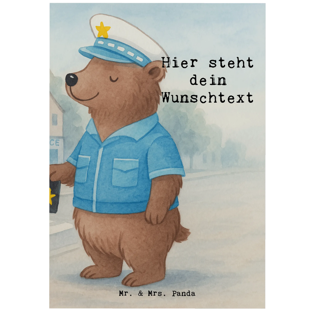 Personalised postcard Policewoman Passion Design gift, gift idea, best, farewell gift, passing exam, anniversary, retirement, promotion, job start, sayings, funny, profession