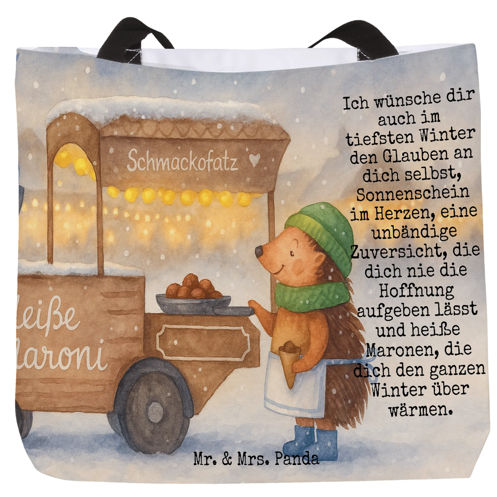 Shopper hedgehog Chestnuts Design Shopper, Tragebeutel, Schulbeutel, Schultasche, Einkaufstasche, Freizeittasche, Beutel, Einkaufsbeutel, Tasche, Strandtasche, Alltagstasche, Winter, Weihnachten, Weihnachtsdeko, Nikolaus, Advent, Heiligabend, Wintermotiv, Kastanien, Maronen, Weihnachtsmarkt, Duft