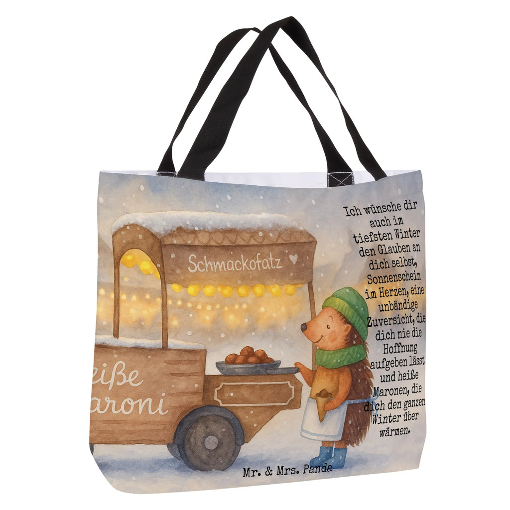 Shopper hedgehog Chestnuts Design Shopper, Tragebeutel, Schulbeutel, Schultasche, Einkaufstasche, Freizeittasche, Beutel, Einkaufsbeutel, Tasche, Strandtasche, Alltagstasche, Winter, Weihnachten, Weihnachtsdeko, Nikolaus, Advent, Heiligabend, Wintermotiv, Kastanien, Maronen, Weihnachtsmarkt, Duft
