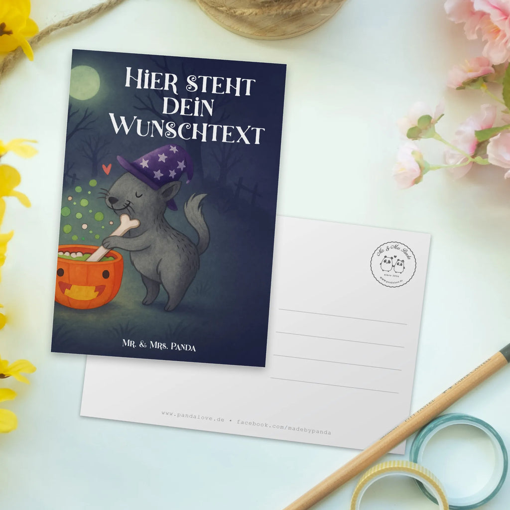 Personalisierte Postkarte Kater Hexenkessel Design Ansichtskarte mit Wunschtext, Postkarte mit Wunschtext, Geschenkkarte mit Wunschtext, Einladung mit Namen, Grußkarte mit Wunschtext, Karte mit Wunschtext, Postkarte mit Namen, Karte mit Namen, Einladung mit Wunschtext, Grußkarte mit Namen, Ansichtskarte mit Namen, Postkarte personalisierbar, Geschenkkarte mit Namen, Postkarte bedrucken, Halloween, Deko, Martinssingen, Dekoration, Geschenke, Schenken, Hexenkessel, Zaubertrank, Zaubern, Kater, Hexe