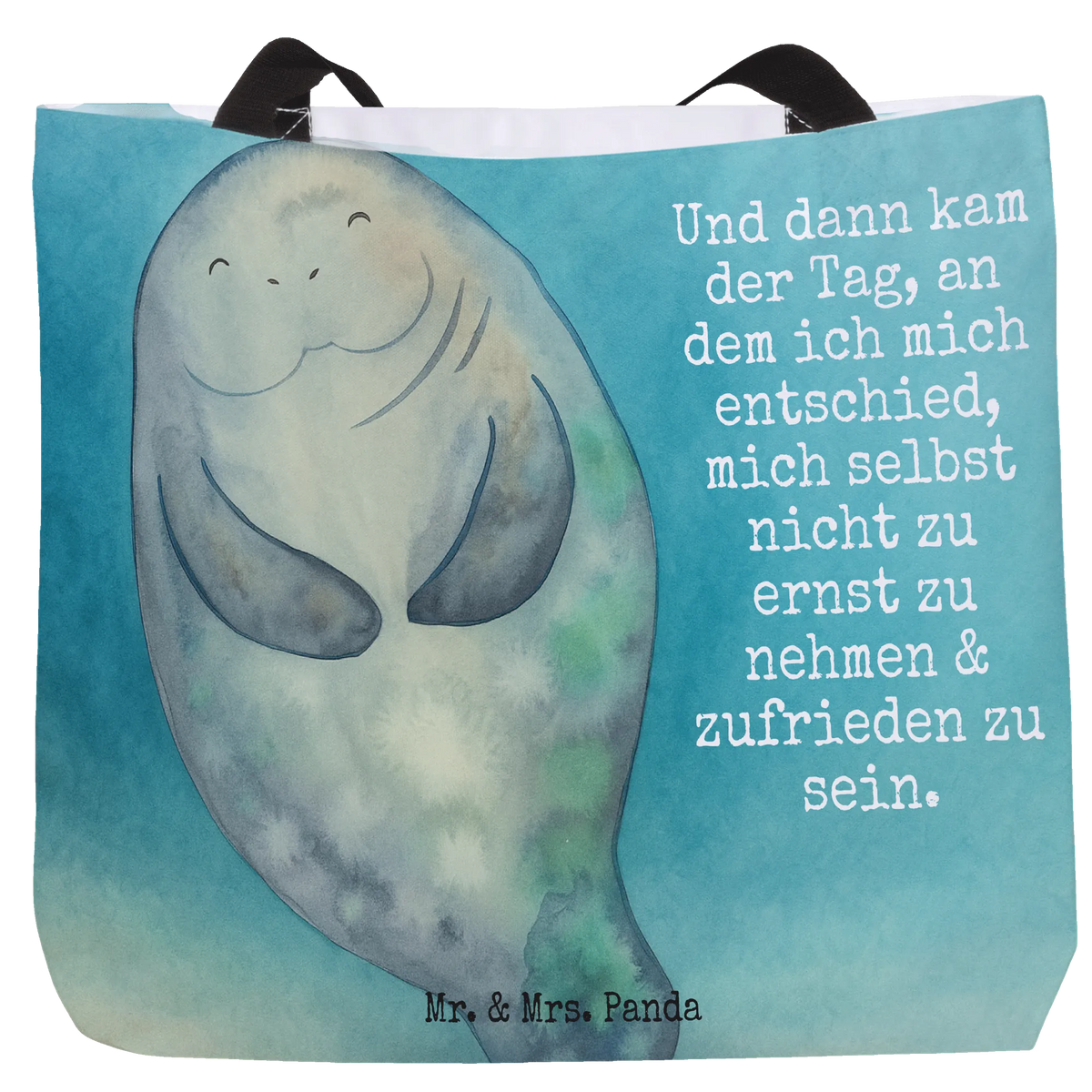 Shopper manatee happy Design underwater world, gift ideas, vacation, Seafood, aquatic animals, ocean, shells, corals, reef, whale, narwhal, sea urchin, lobster, platypus, manatee, crocodile, shrimp, gifts for seafood lovers, water world, underwater animals, deep sea, seafood fans, seafood decoration, seafood posters, Lovesickness, New beginning, Manatee, Manatees, New start, Respect, Carefulness, Girlfriend, Satisfaction, Self-love